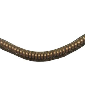 Bandas de cejas de caballo de cuero genuino de alta calidad con diamantes de imitación de cristales y perlas en todos los colores y tamaños - Product Image 1