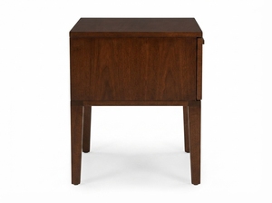 Table de chevet moderne en bois massif avec 2 tiroirs marron pour chambre à coucher, hôtel, appartement - Product Image 2