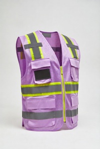 Chaleco de Seguridad Reflectante de Alta Visibilidad, Ropa de Trabajo de Malla, Chaleco de Advertencia con Logotipo Personalizado, Ropa de Trabajo para Tráfico y Construcción - Product Image 3