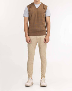 Suéter de punto sin mangas con cuello en V para hombre, deportivo, transpirable y ligero. - Product Image 6