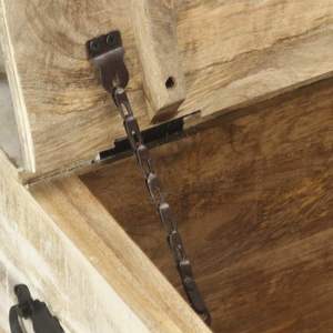 Tavolino da caffè quadrato bianco in legno massello di mango da 26,8 pollici - Product Image 6