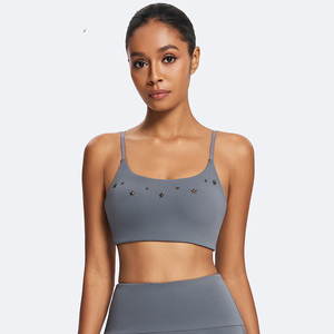 Soutien-gorge de sport pour femme de haute qualité, à maintien moyen, réglable, antibactérien, sans couture sur le devant, respirant, pour la gym, le yoga, la course à pied et le fitness - Product Image 5