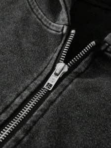 Sudaderas Oversize con Lavado Ácido para Hombre, Sudadera con Doble Capucha y Cremallera, Estilo Vintage, Hombros Caídos, Manga Larga - Product Image 2