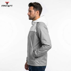 Comfortable and Stylish New Arrival <b>Men</b> Fashion Zip up Pocket <b>Rain</b> <b>Coat</b> Waterproof Hooded <b>Rain</b> Jacket - Product Image 6