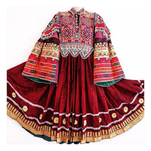 Vestido Tradicional Afgano para Mujer, Estilo Vintage, Vestido Largo con Bordados Coloridos - Product Image 1