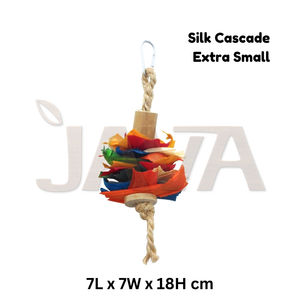Juguetes Ecológicos para Pájaros de Madera Ligera con Diseño en Cascada, Talla XS - Product Image 2