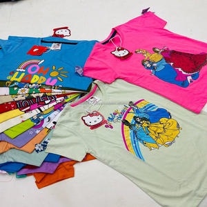 Ropa Infantil de Algodón de Bangladesh, Estilo Vintage, Color Sólido, Estampado, Estilos Variados, Camisetas Surtidas para Niños y Niñas, Muestra de 7 Días - Product Image 6