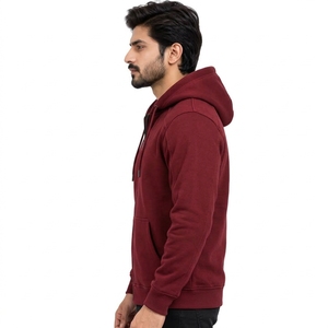 Adjustable Hood Front Pockets Casual Streetwear Soft Fleece Men <b>Full</b> <b>Zip</b> <b>Hoodie</b> Lightweight Fabric Comfortable Construction - Product Image 4