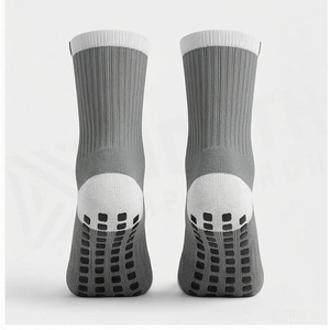 Crew <b>Socks</b> Gray Breathable Running <b>Socks</b> for Adults Summer Season Spandex <b>Polyester</b> Knitted Style - Product Image 2