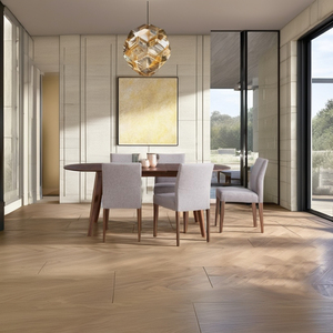 Modern Nordic Style Dining Chair <b>Backrest</b> Malaysian Oak Natural Finish Beige Jersey Fabric Seat Home Office Restaurant Furniture - Product Image 1