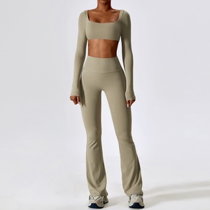 Ensemble de yoga pour femmes le plus vendu en gros, respirant, écologique, 2 pièces, haute qualité, service OEM, vêtements de sport et de fitness - Product Image 2