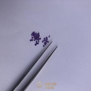 Pierre précieuse naturelle Jaipuri Gems, améthyste africaine de 1,5 mm, certifiée IGI, semi-précieuse, taille brillant facettée, pierre brute pour la fabrication de bijoux - Product Image 3