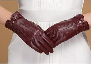 Leather fashion <b>Gloves</b> Thin Lined Soft Warm <b>glove</b> - Product Image 2