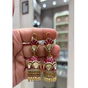 Pendientes de Gota de Moissanita Chapados en Oro de Latón de Calidad Superior, Modernos y Radiantes, para Mujeres y Niñas, para Bodas y Fiestas - Product Image 1