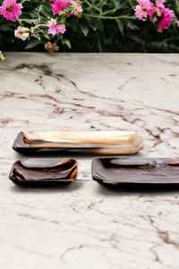 Bandejas de Servir Ecológicas de Cuerno de Búfalo y Buey para Fiestas, Se Aceptan Personalizaciones, Bandeja de Cuerno para Decoración de Mesa - Product Image 5