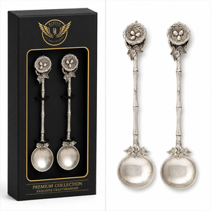 Ensemble de service à salade avec manche en laiton plaqué or, prix de gros, collection de couverts de luxe pour hôtels, coffret cadeau - Product Image 4