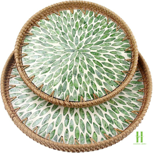 BEST WHOLESALE Mother of Pearl Display Tray Handmade Eco Friendly Decorative Serving Tray for Home Decoration and Gifts - Product Image 1