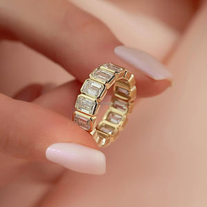 IGI/GIA Lab Grown Cut Diamond Vintage 14k jaune mariage/bague de fiançailles unisexe or blanc fin pour anniversaire fête-digne - Product Image 2