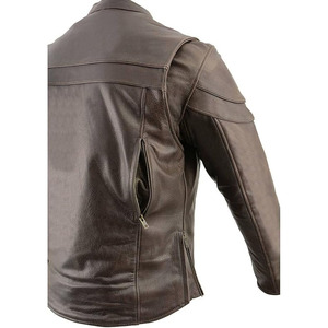 Veste de moto en cuir de buffle personnalisée unisexe SAMROZ SPORTS, manches longues, ventilation, coupe-vent, hiver, toutes saisons - Product Image 2