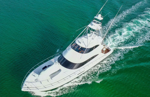 Yacht convertible américain Viking 92 fait sur mesure et artisanal, modèle de bateau peint de 30 pouces - Product Image 6