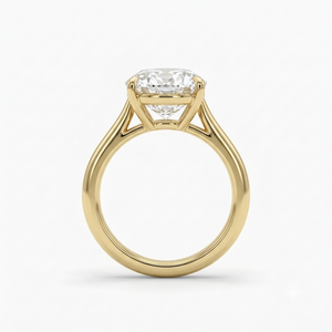 Anillo de compromiso de diamante solitario talla pera cultivado en laboratorio, elegante anillo de diamante talla pera de oro rosa para mujer - Product Image 4