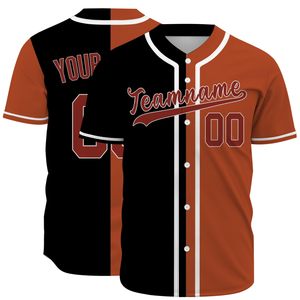 Camiseta de baloncesto personalizada en negro y naranja con nombre y número, estampado sublimado, cuello redondo, manga corta, ropa unisex para adultos - Product Image 3