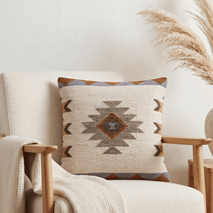Geometric Kilim Pillow Cover 45x45 Decorative Lightweight Kilim Designer Handwoven <b>Sofa</b> Chair <b>Bed</b> Cushion Cover Made in India - Product Image 5