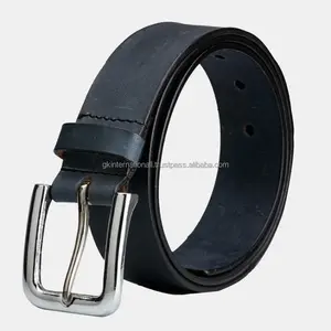 FORMAL OR SEMI FORMAL CASUAL LEATHER BELT WITH ANTIQUE SILVER BUCKLE PREMIUM QUALITY LEATHER BELTS & ACCESSORIES