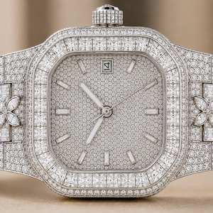 Luxury Antique Iced Moissanite <b>Chronograph</b> Watch 20mm Glass Sapphire Stainless Steel Strap 30mm ETA <b>Automatic</b> Analog Men's Hip - Product Image 5