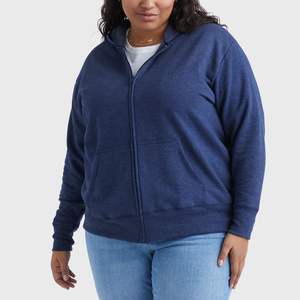 Sudadera con Capucha de Algodón 100% Tejida y Estampada para Mujer, Estilo Urbano, Ajuste Holgado, para Invierno y Entrenamiento, con Cremallera Personalizada, OEM ODM - Product Image 2