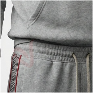 Conjunto Deportivo con Capucha Gris para Hombre, Manga Larga, Color Sólido, Transpirable, Informal, para Otoño, Corte Regular, con Bolsillos Laterales - Product Image 5