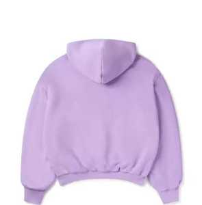 Sudadera con capucha unisex de corte cropped sin cordones, estilo casual, con logo personalizado, de felpa gruesa 100% algodón, para hombre, corte holgado. - Product Image 2