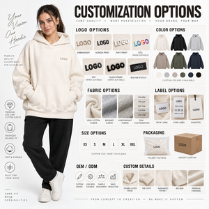 MOVA SPORTS Heavyweight Pullover Hoodie Women's Relaxed Hooded Sweatshirt <b>Extended</b> Sleeves <b>Brushed</b> Fleece 100% Organic Cotton - Product Image 5
