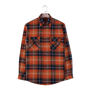 Chemises en flanelle pour hommes Cumbre Sports, design personnalisé, multi-poches, respirantes, manches longues, style streetwear. - Product Image 1