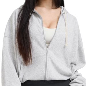 <b>Womens</b> <b>Zip</b> <b>Up</b> Hoodies Casual Oversized Sweatshirt Soft Fleece Hooded Jacket Long Sleeve Warm <b>Tops</b> for Autumn Winter Streetwear - Product Image 6