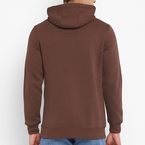 Sudadera con Capucha Marrón para Hombre, Corte Regular, Felpa de Algodón, Estilo Casual para Otoño, Diseño con Bolsillos, Tejido de Punto, Manga Larga - Product Image 5