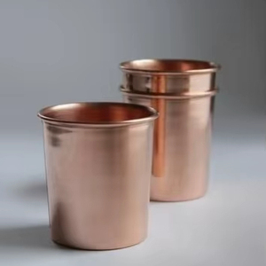 Vasos de agua de cobre, exportador al por mayor, fabricante, logotipo personalizado, exportación de artículos para beber, reutilizables, duraderos - Product Image 1