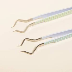 Pince à épiler pour extensions de cils, pointe en fibre, droite, isolation, acier inoxydable de qualité chirurgicale - Product Image 3