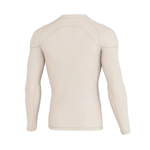 Rashguards de MMA beige/bronceado al por mayor para hombre, hechos en Pakistán, de la mejor calidad, manga larga, de secado rápido, para venta en línea. - Product Image 2