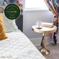 Nouvelle Arrivée Table d'Appoint Convertible de Luxe Dorée, Moderne en Laiton, Personnalisée, Faite à la Main, Écologique, Style Européen Diva