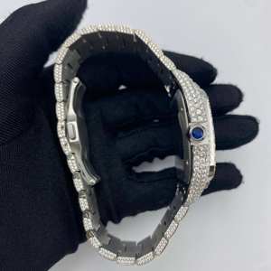 Montre de sport de luxe pour homme de haute qualité, bracelet en acier inoxydable avec logo personnalisé, cadran en verre, alliage antique, bracelet de 20 mm, design tendance - Product Image 5