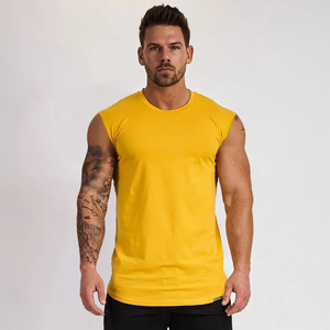 <b>Men's</b> <b>White</b> Sleeveless Tank Top O-Neck Solid Knitted Casual <b>Vest</b> For Daily Wear - Product Image 3
