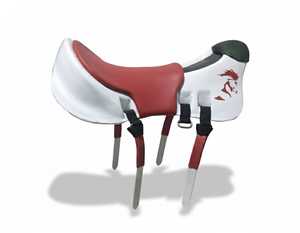 อานม้าแบบ Snap-on สำหรับขี่ม้าแบบอังกฤษ พร้อมโครงสร้างไฟเบอร์หุ้มหนังสังเคราะห์ ฮาร์ดแวร์ชุบนิกเกิล ดีไซน์ทนทาน - Product Image 4