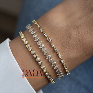 Classic Round Diamond Tennis <b>Bracelet</b> for Women Lab Grown Diamond Elegant Bridal Jewelry Stackable Fashion <b>Bracelet</b> - Product Image 5