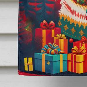 Gran Multicolor poliéster pastor alemán vacaciones Navidad casa bandera porche manga poste decorativo patio Banner arte pared - Product Image 4