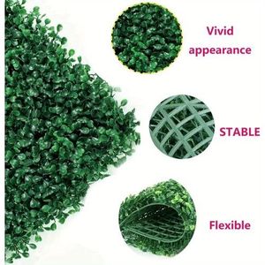 24 pezzi 24in * 16in legno di bosso artificiale Topiary Hedge Grass sfondo recinzione Privacy schermo per balcone giardino pianta artificiale - Product Image 6