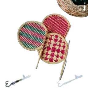 ไม้ไผ่ทำด้วยมือหลายสีพัดลมสแตนเลสกรอบศิลปะหัตถกรรม pankha หัตถกรรมสำหรับใช้ในชีวิตประจำวันตกแต่งรูปร่างวัตถุประสงค์ - Product Image 1