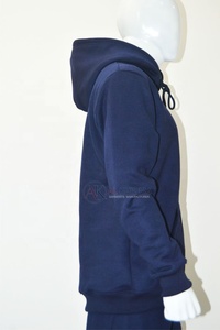 เสื้อฮู้ดซิป ¼ ตัวสำหรับผู้ชาย สีกรมท่า ผ้าฟลีซคอตตอน 100% หนา 370gsm มีกระเป๋าหน้า ระบายอากาศได้ดี ป้องกันรอยยับ พร้อมปักโลโก้ตามสั่ง - Product Image 2