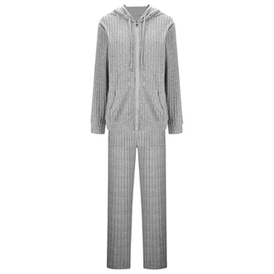 Survêtements décontractés pour le jogging, la gym et le fitness, 100% polyester, coupe-vent, pour femmes, avec sweat-shirt et pantalon de jogging. - Product Image 1