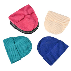 Bonnet en laine tricoté unisexe personnalisable printemps-automne avec bordure en peluche, taille unique, motif personnalisé, personnage de dessin animé, lettre - Product Image 2